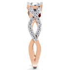 Refined Infinity Diamond Engagement Ring