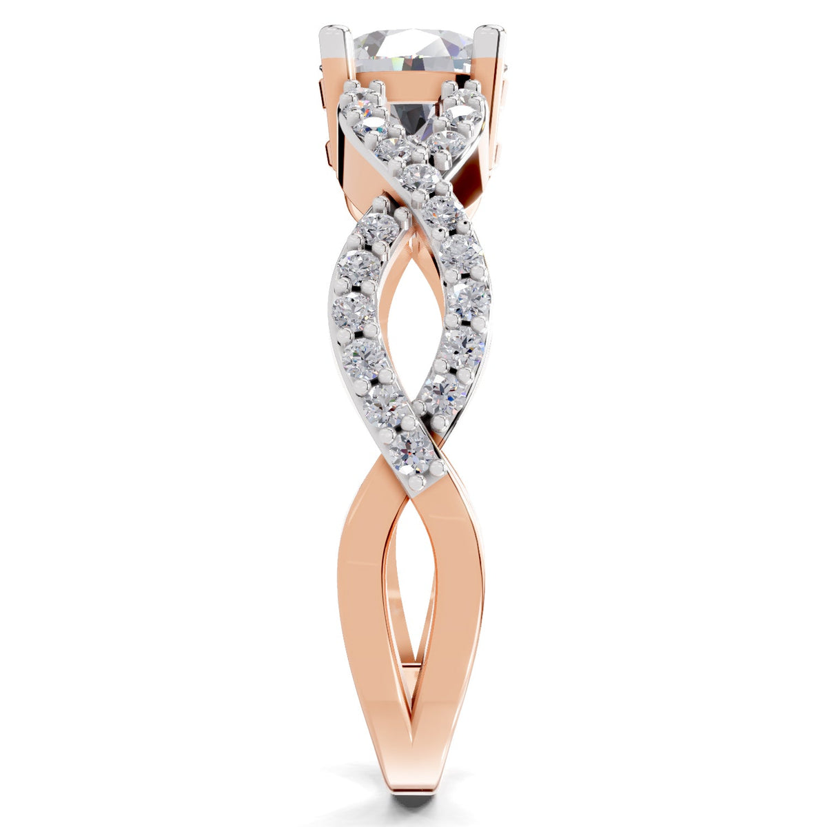 Refined Infinity Diamond Engagement Ring