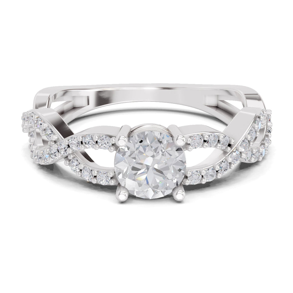 Refined Infinity Diamond Engagement Ring