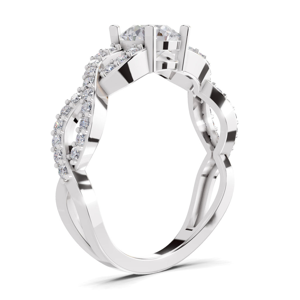 Refined Infinity Diamond Engagement Ring