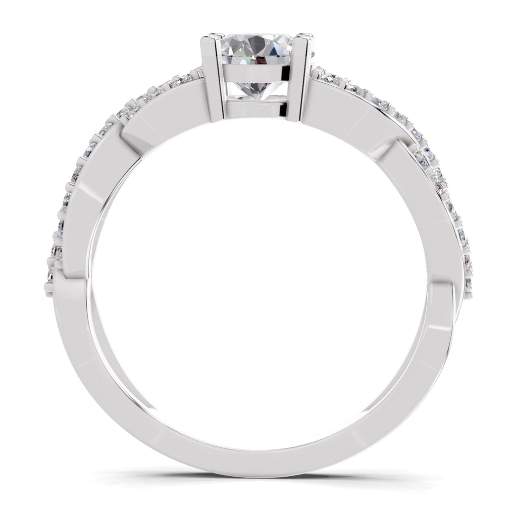 Refined Infinity Diamond Engagement Ring