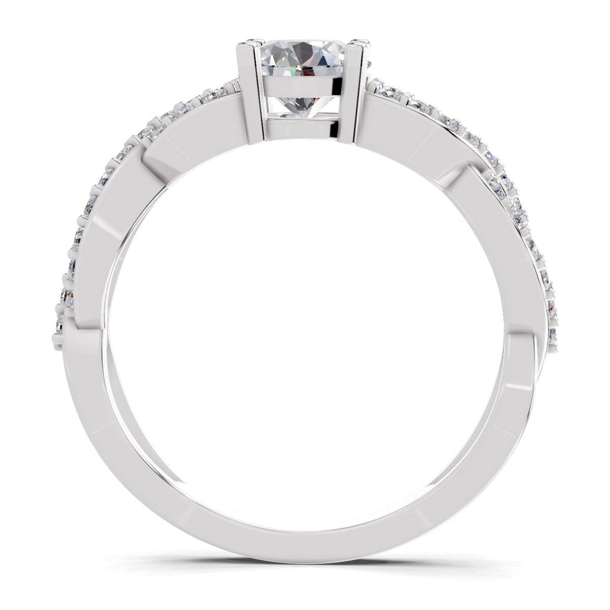 Refined Infinity Diamond Engagement Ring