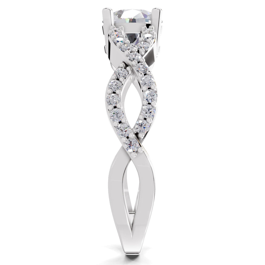 Refined Infinity Diamond Engagement Ring