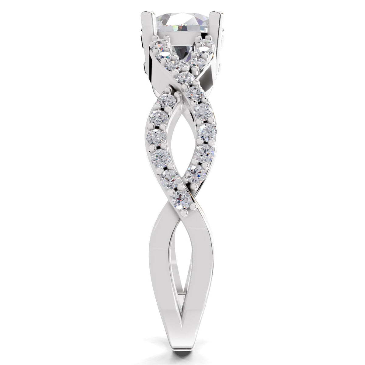 Refined Infinity Diamond Engagement Ring