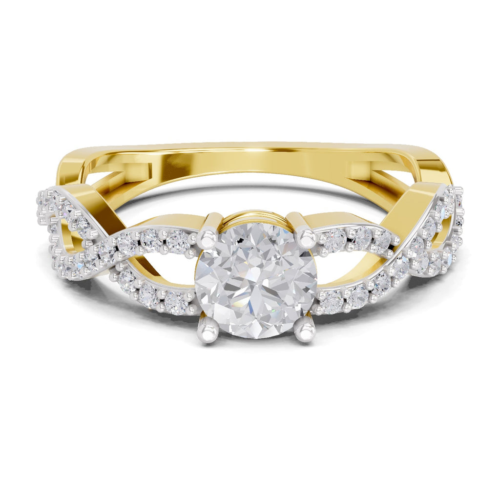 Refined Infinity Diamond Engagement Ring