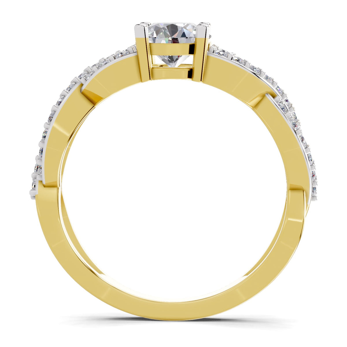 Refined Infinity Diamond Engagement Ring