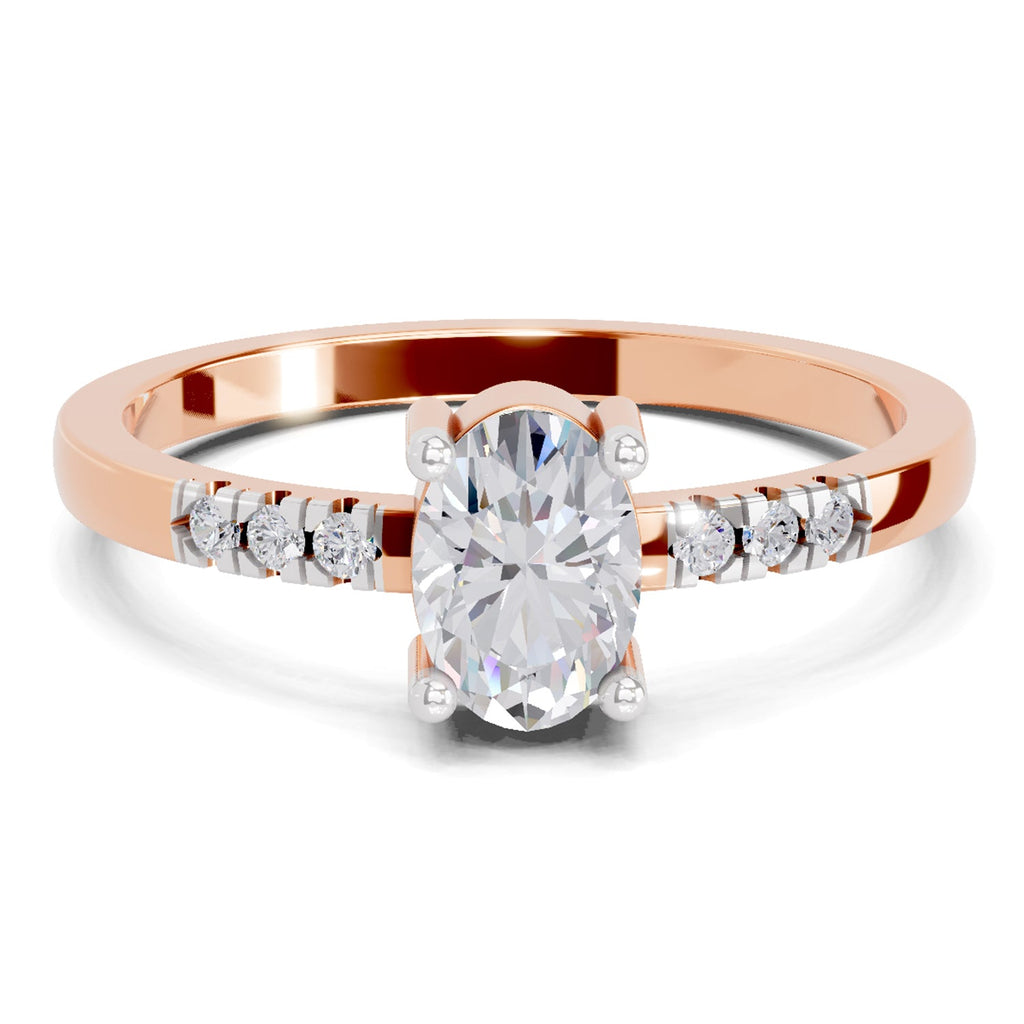 Brilliant Oval Solitaire Diamond Ring