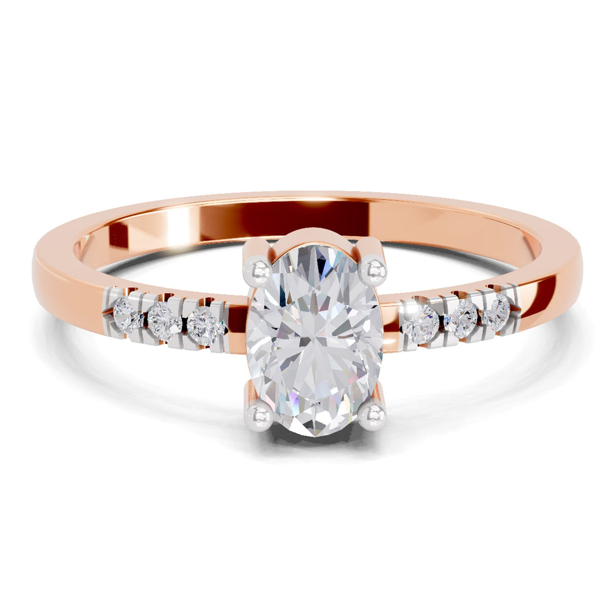 Brilliant Oval Solitaire Diamond Ring