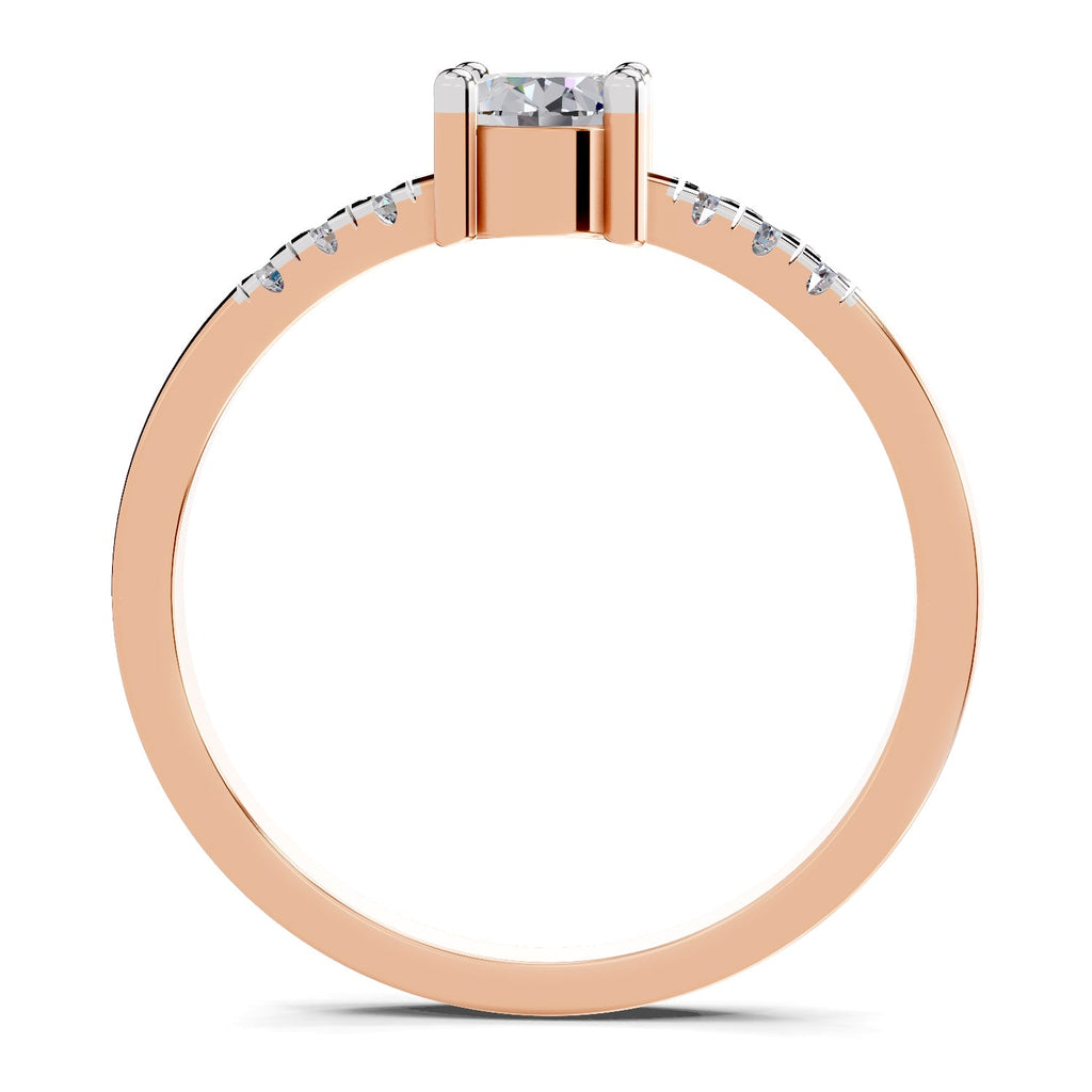 Brilliant Oval Solitaire Diamond Ring