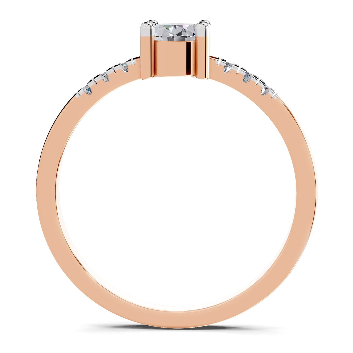Brilliant Oval Solitaire Diamond Ring