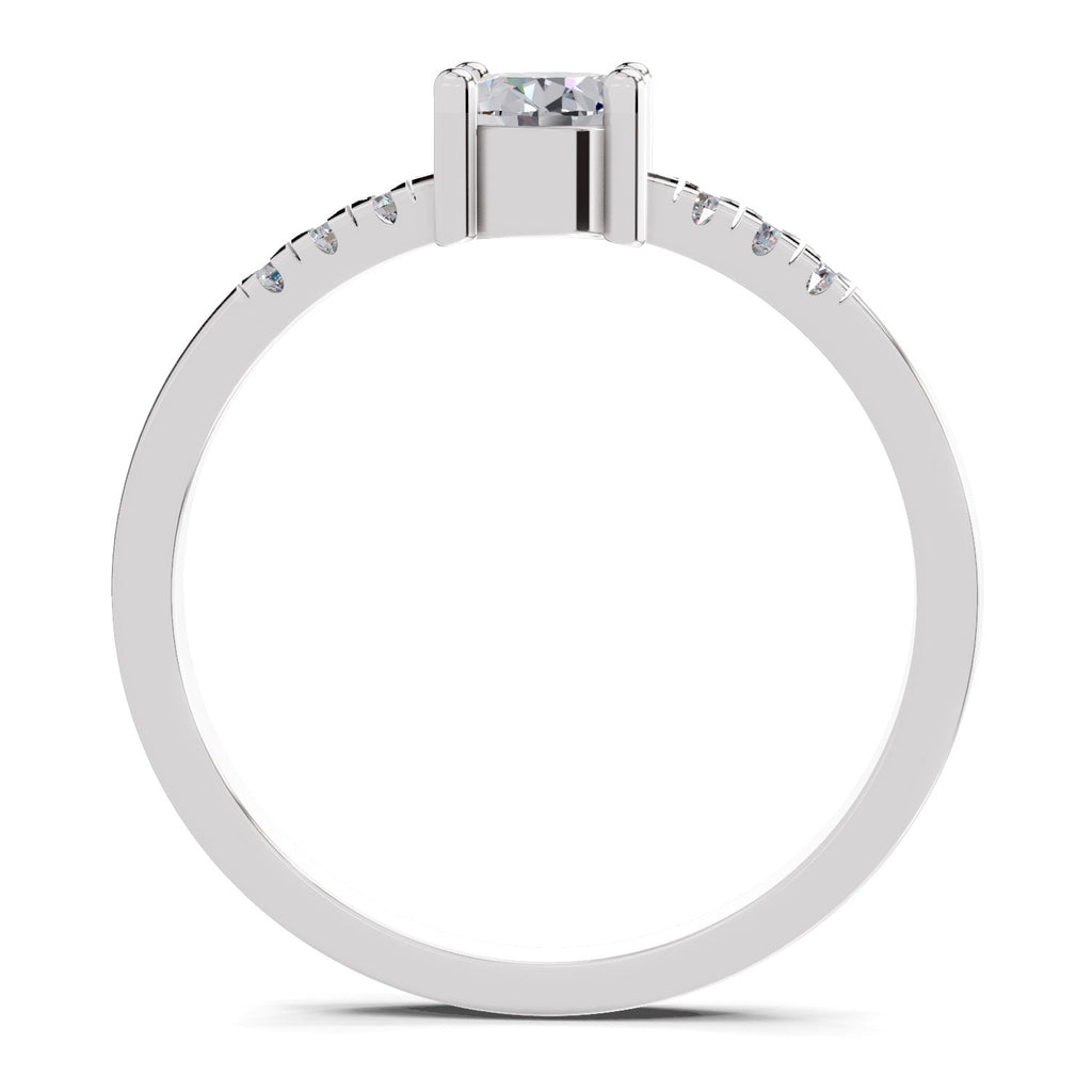 Brilliant Oval Solitaire Diamond Ring