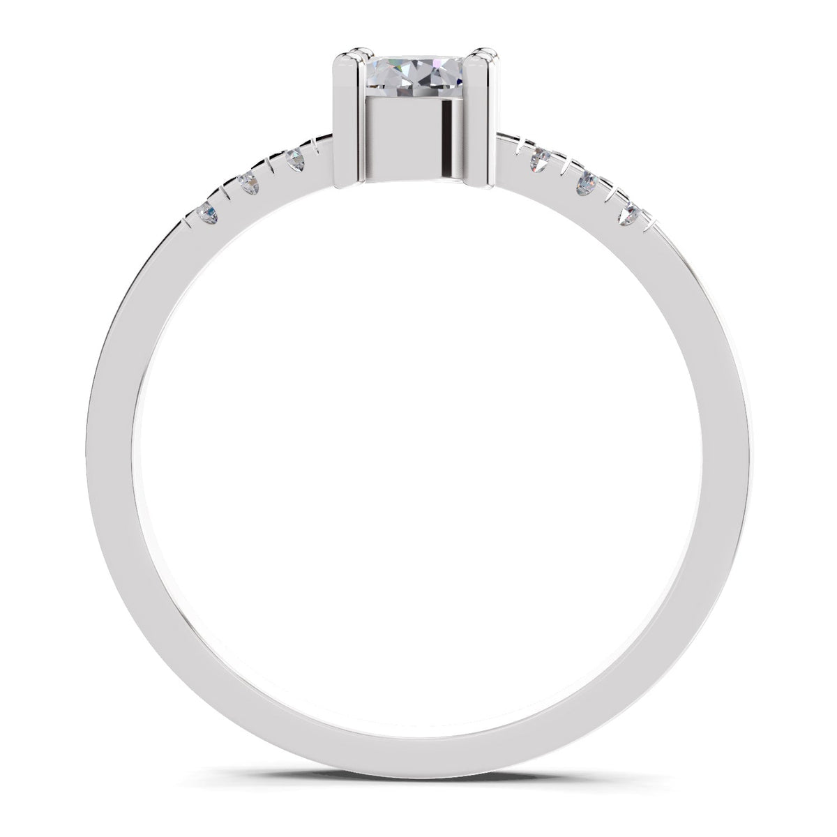 Brilliant Oval Solitaire Diamond Ring