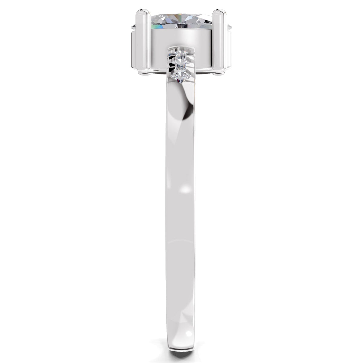 Brilliant Oval Solitaire Diamond Ring