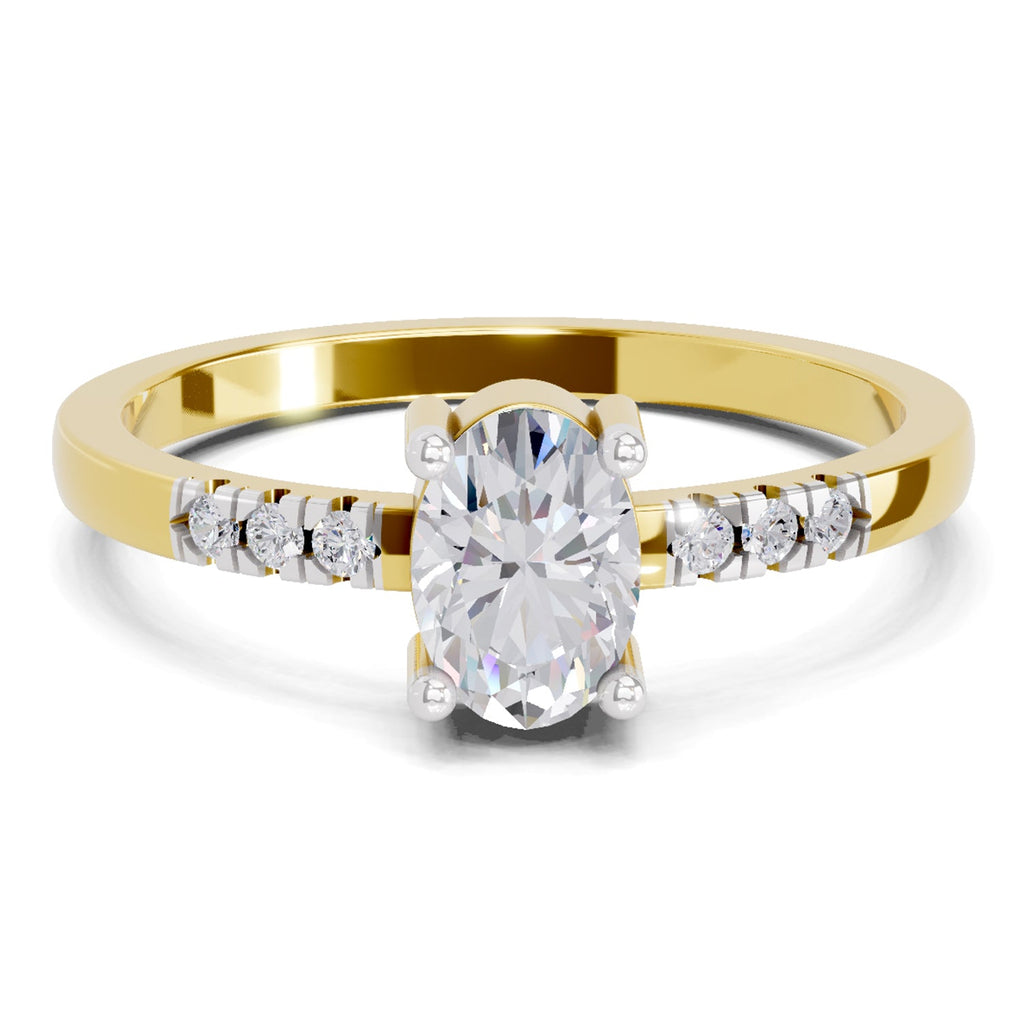Brilliant Oval Solitaire Diamond Ring