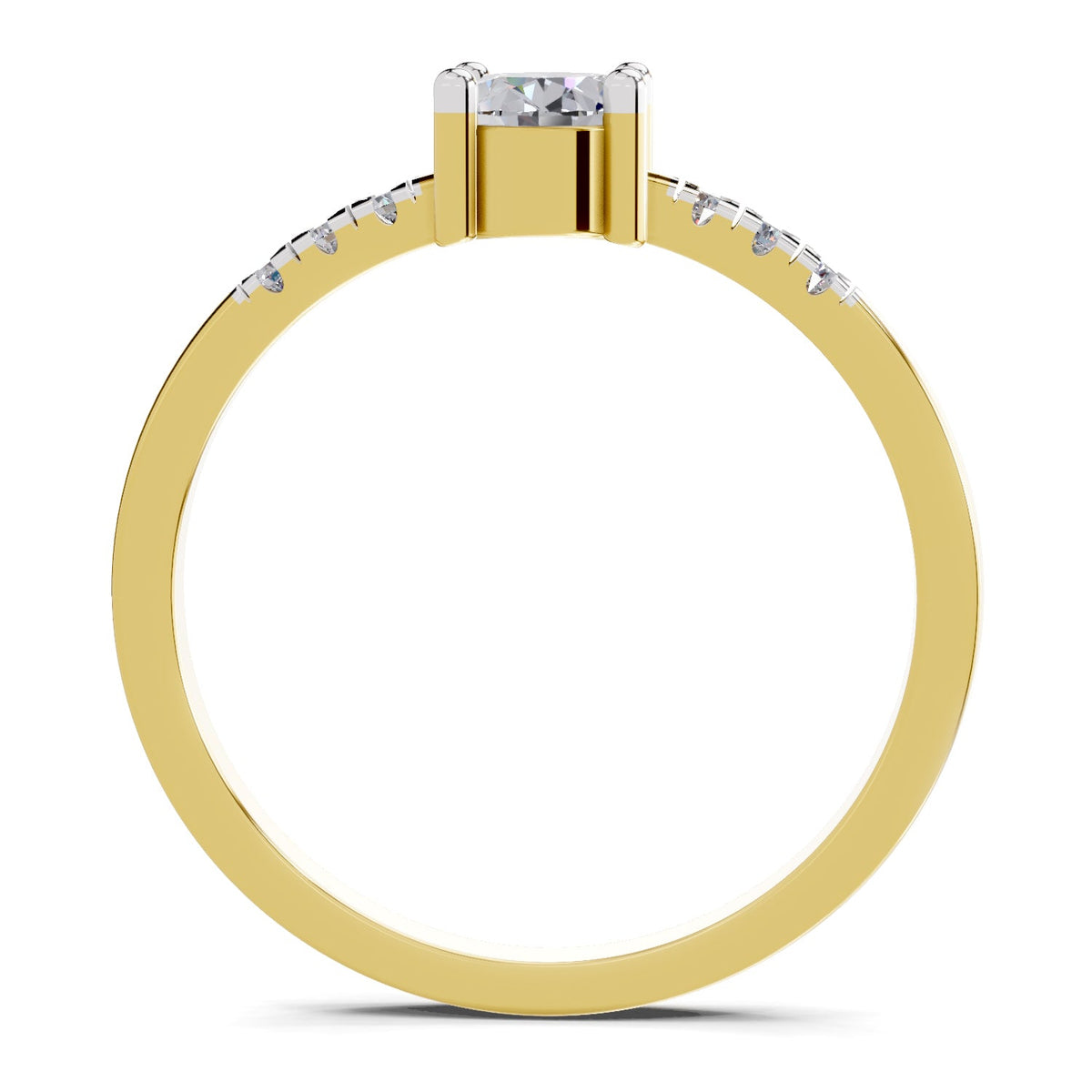 Brilliant Oval Solitaire Diamond Ring