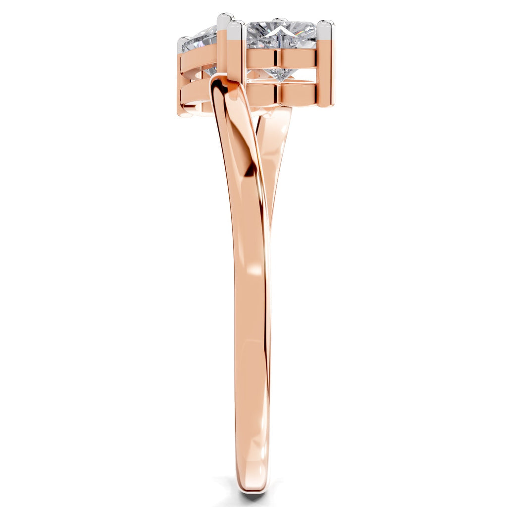 Exquisite Heart Diamond Ring