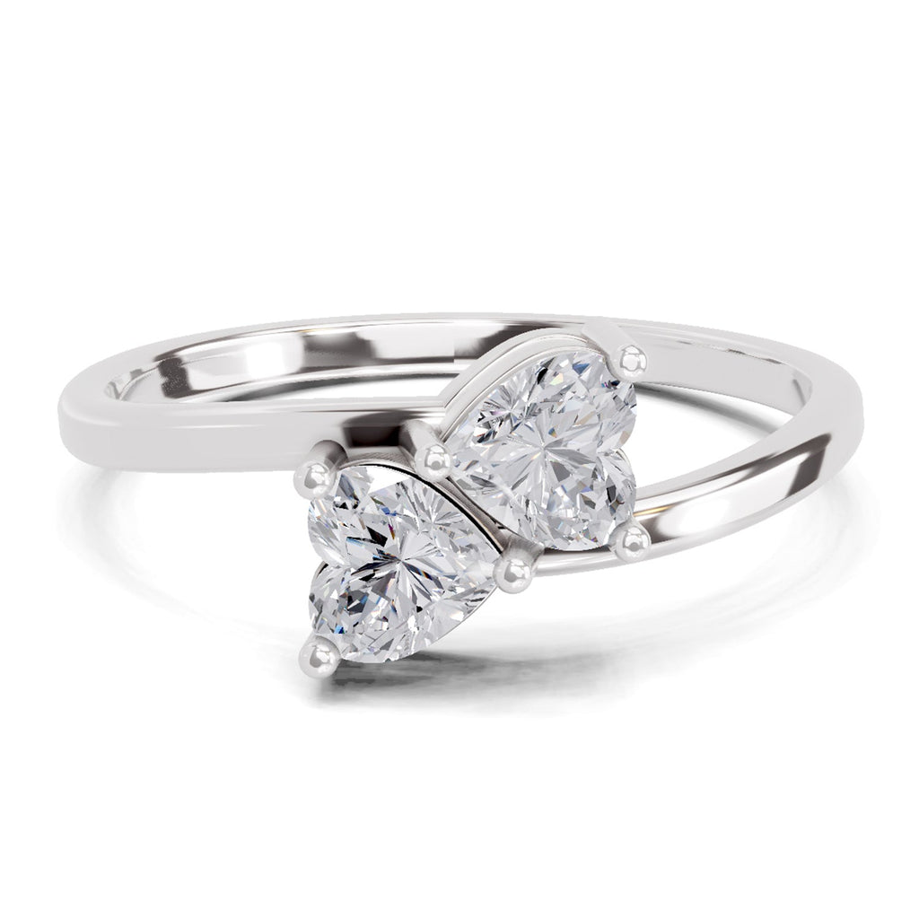 Exquisite Heart Diamond Ring