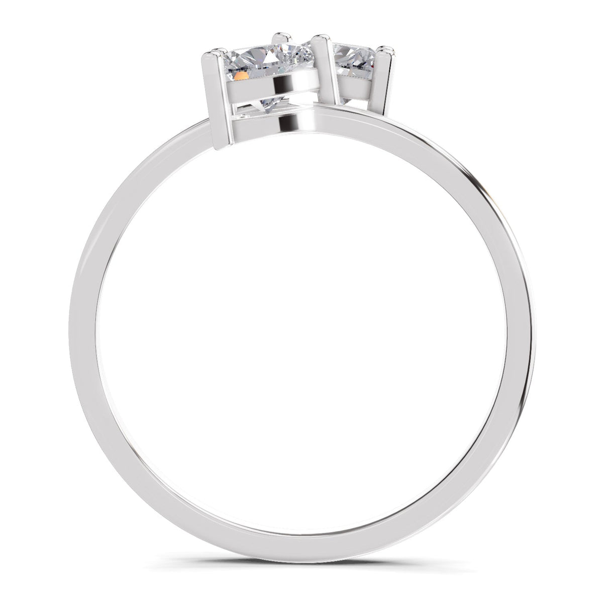 Exquisite Heart Diamond Ring