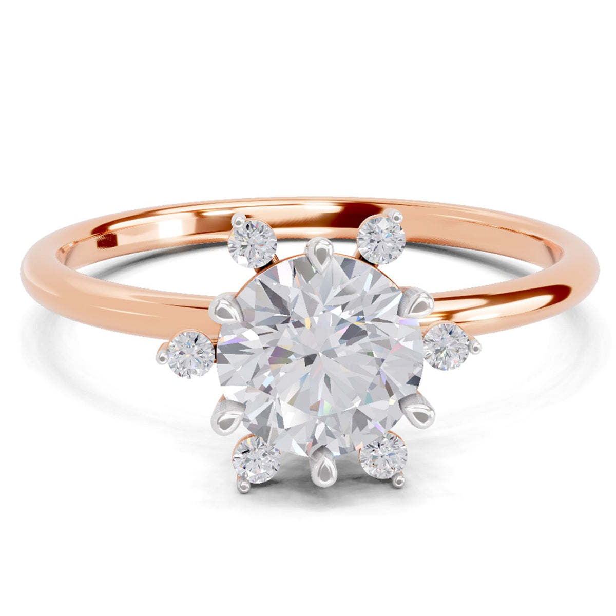 Captivating Blossom Halo Diamond Ring