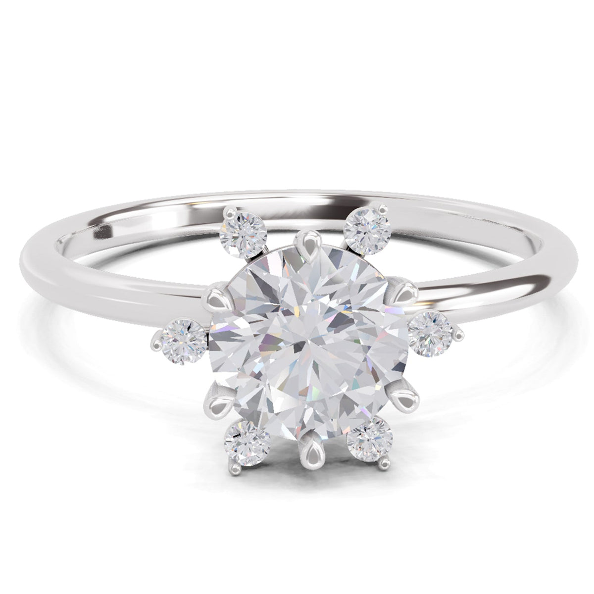 Captivating Blossom Halo Diamond Ring