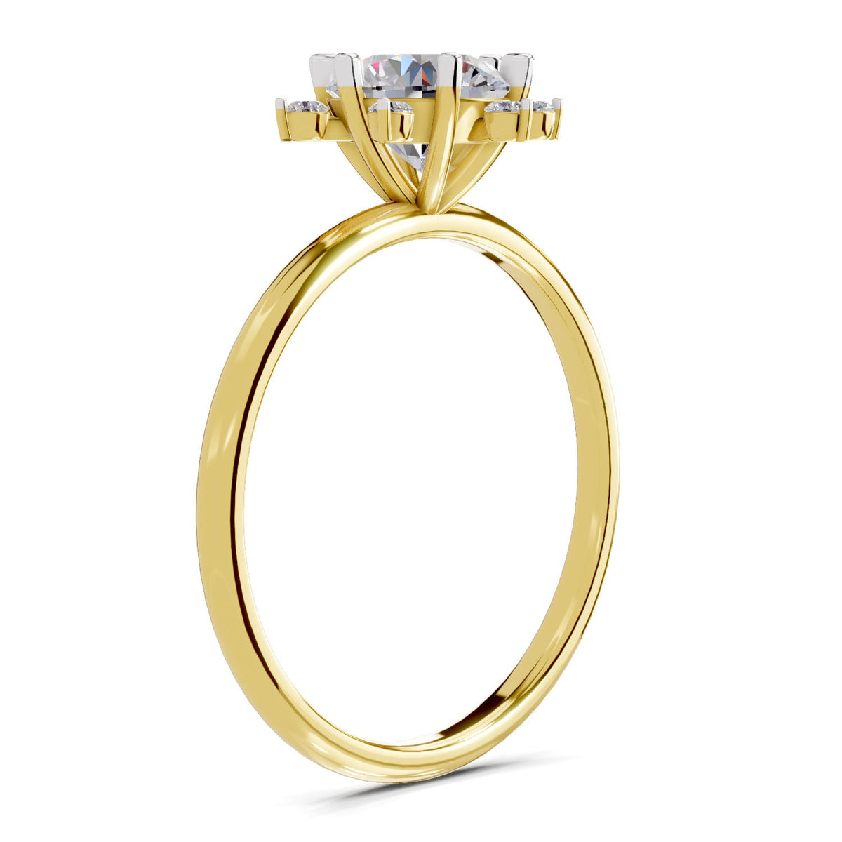 Captivating Blossom Halo Diamond Ring