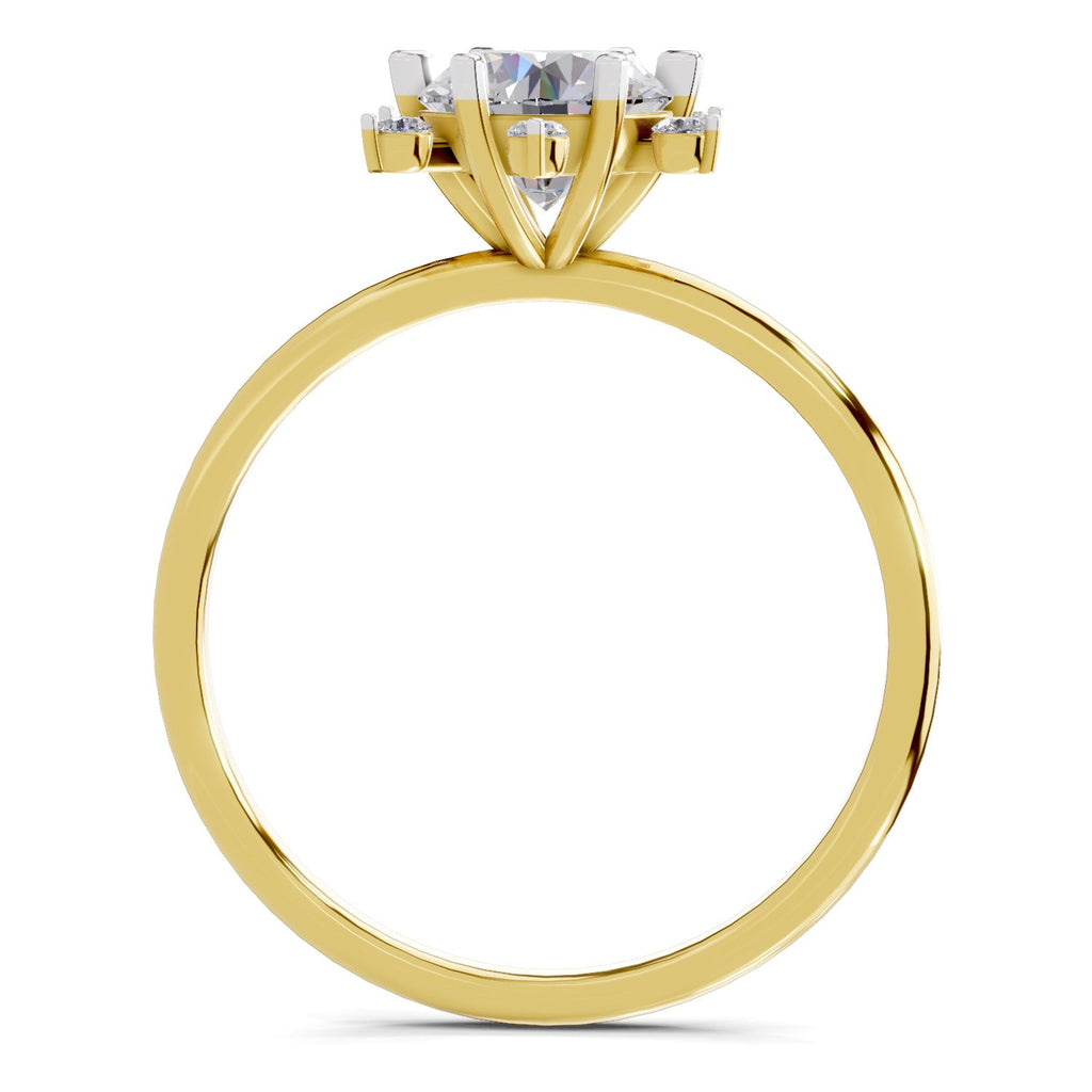 Captivating Blossom Halo Diamond Ring