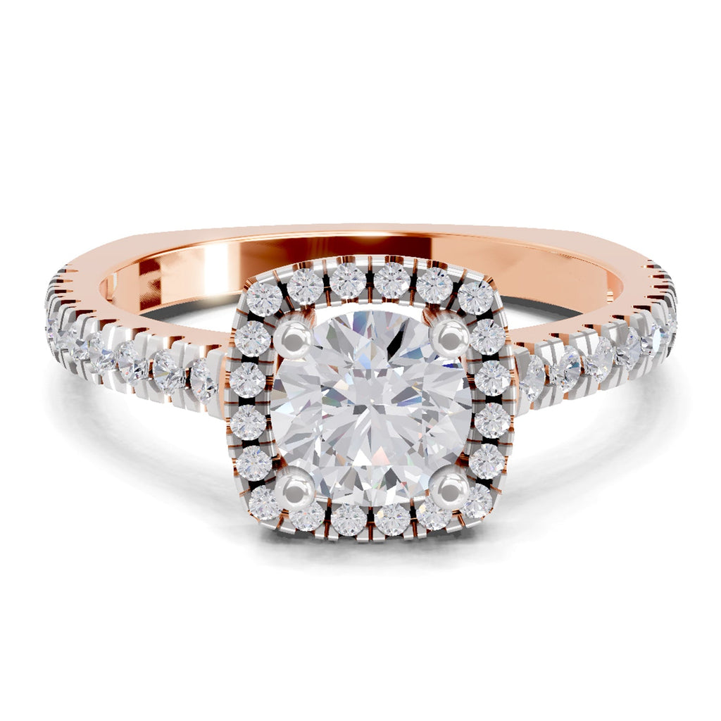 Radiant Halo Diamond Ring