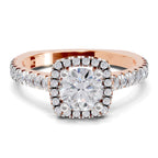 Radiant Halo Diamond Ring
