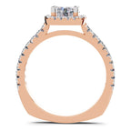 Radiant Halo Diamond Ring