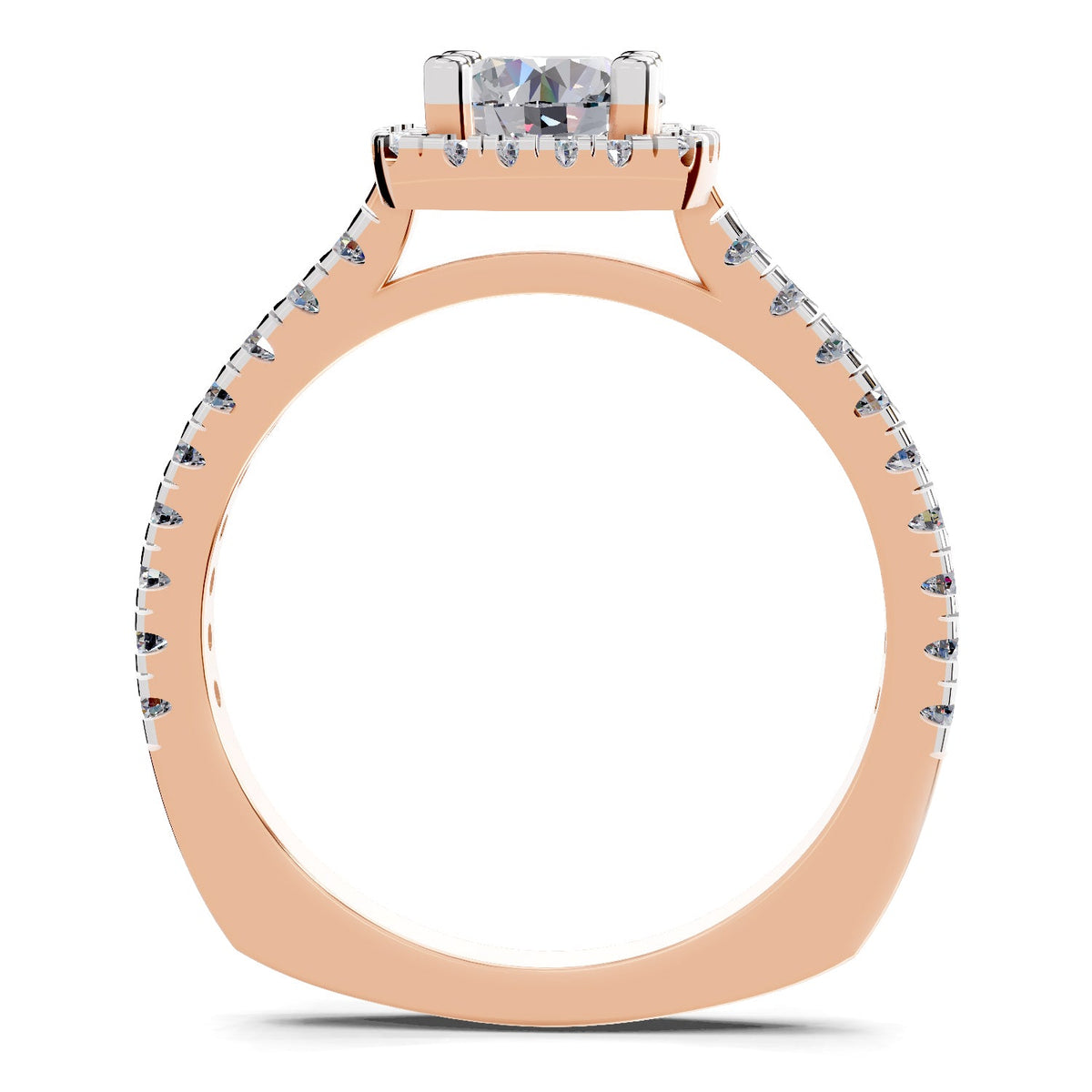 Radiant Halo Diamond Ring