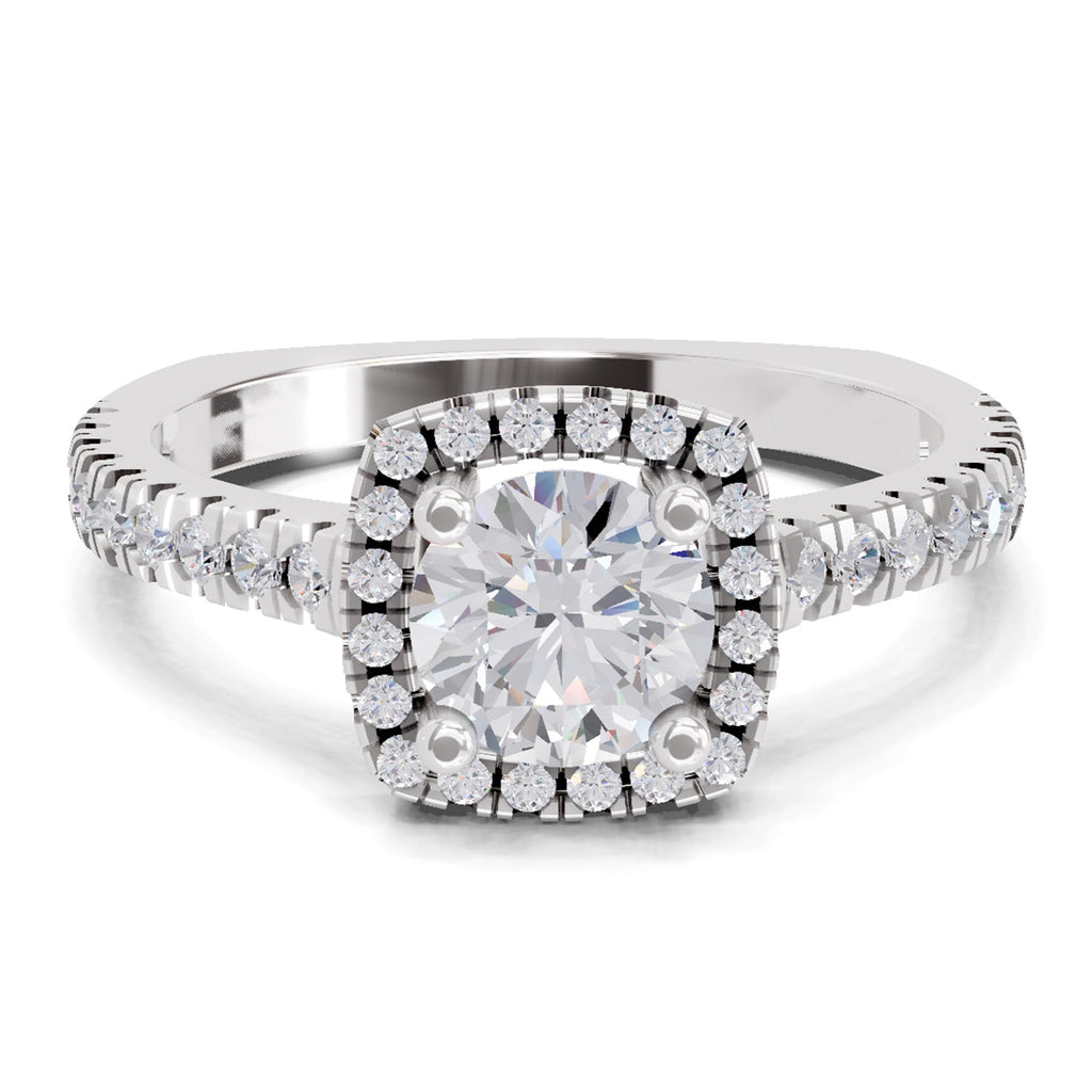 Radiant Halo Diamond Ring