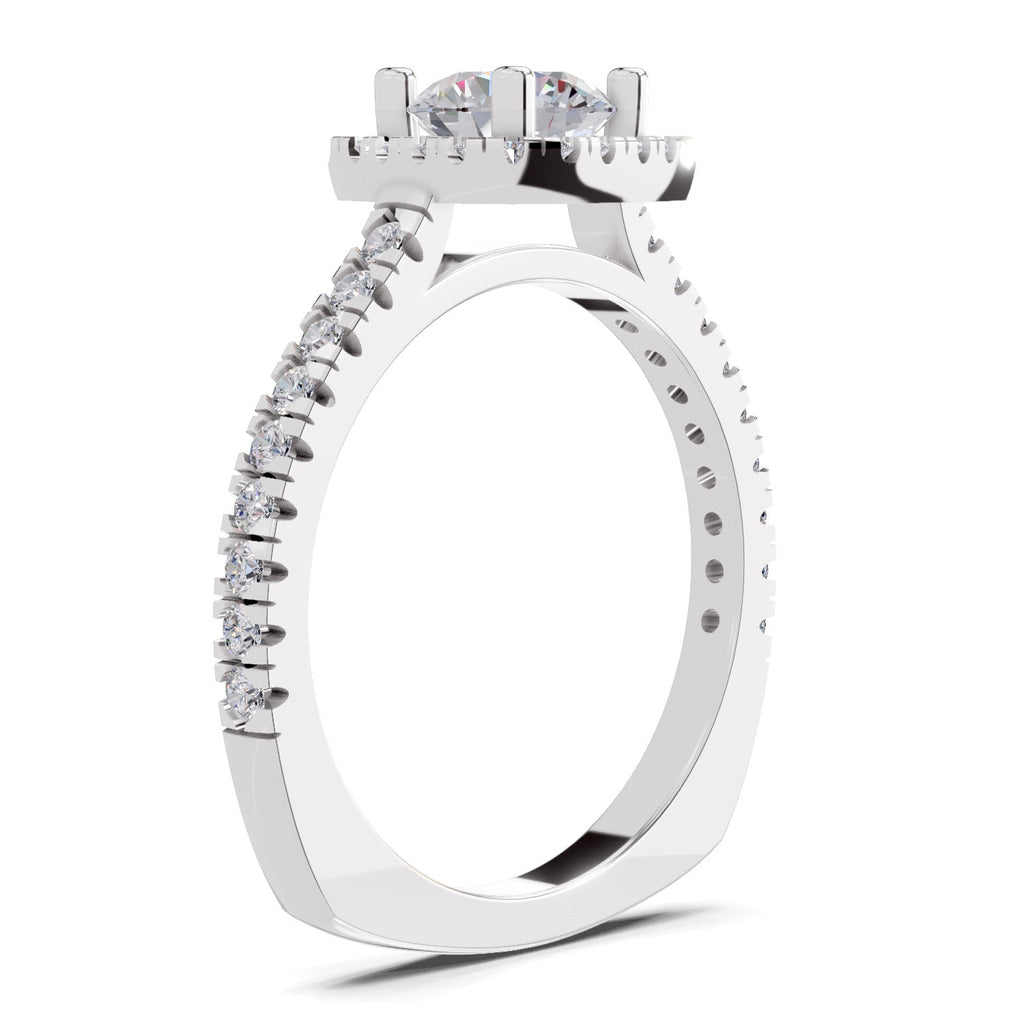 Radiant Halo Diamond Ring