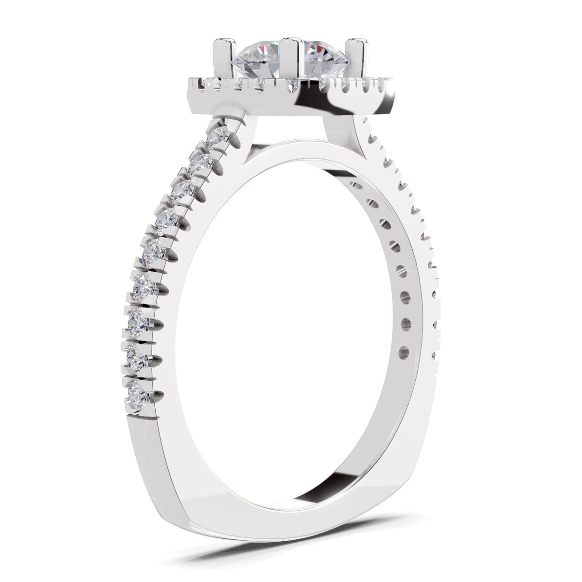 Radiant Halo Diamond Ring