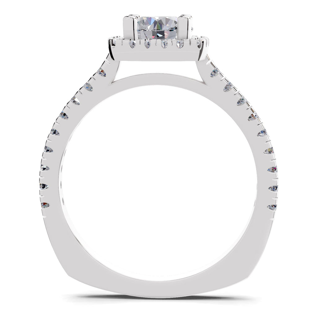 Radiant Halo Diamond Ring