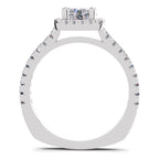 Radiant Halo Diamond Ring