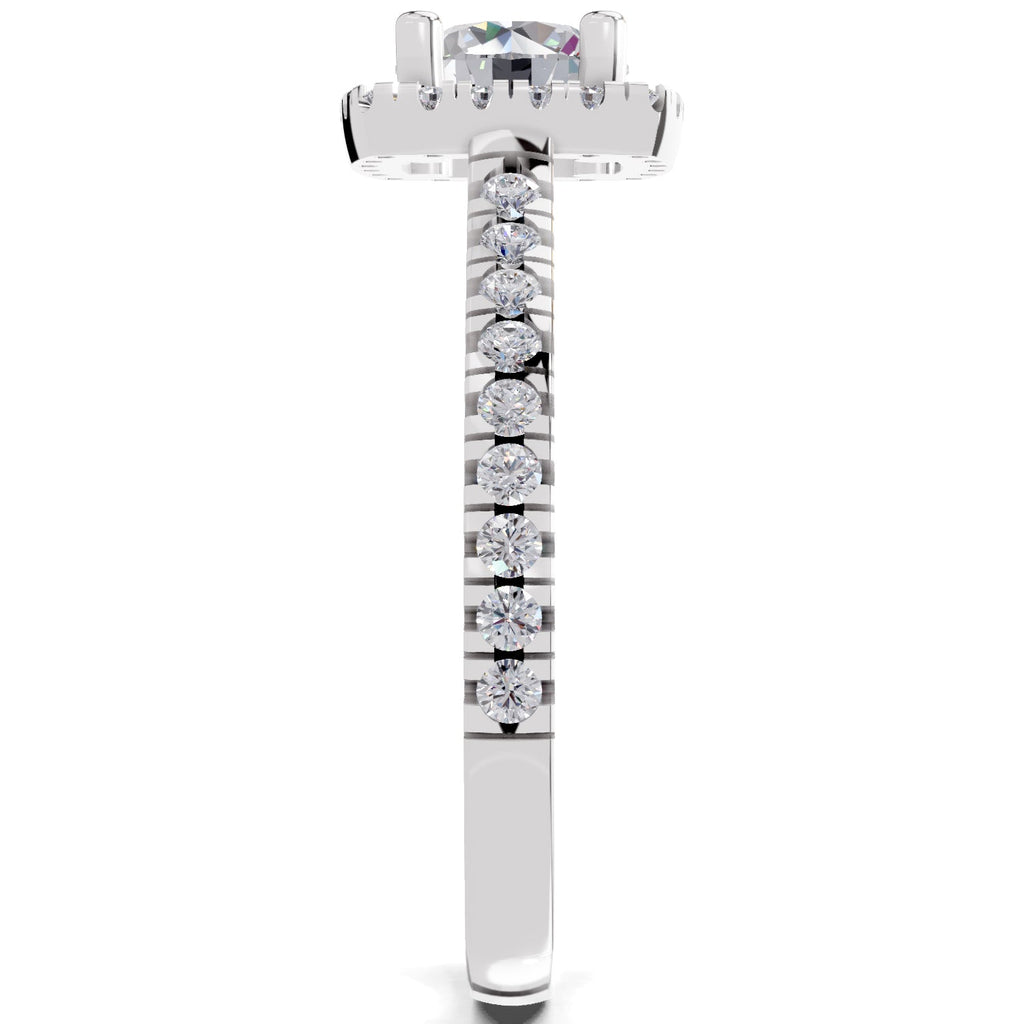 Radiant Halo Diamond Ring