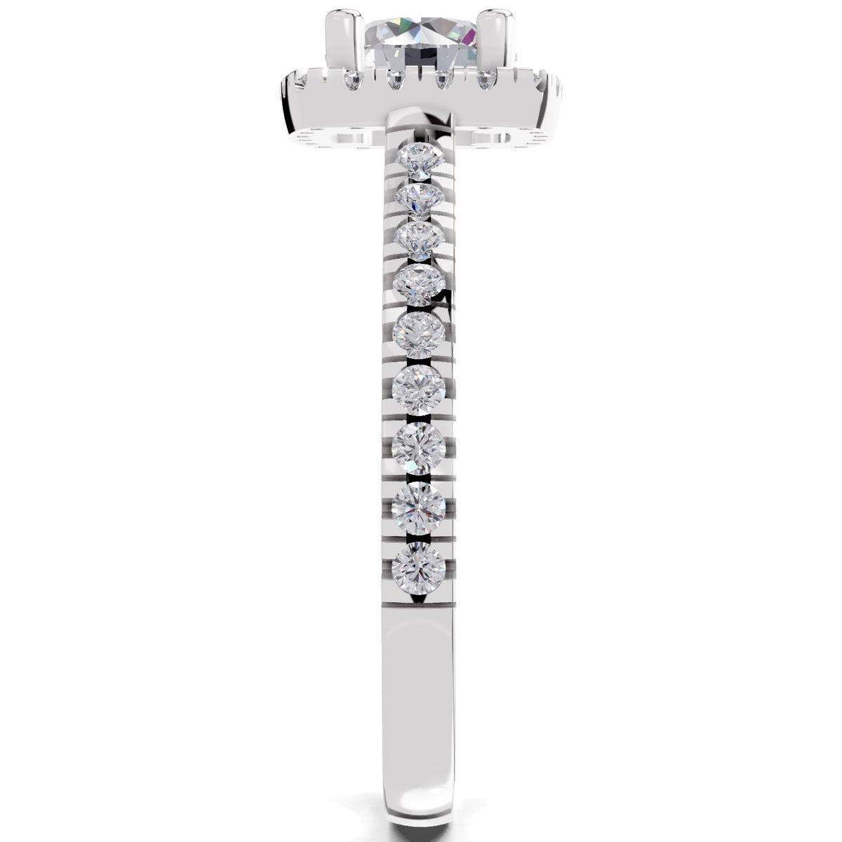 Radiant Halo Diamond Ring