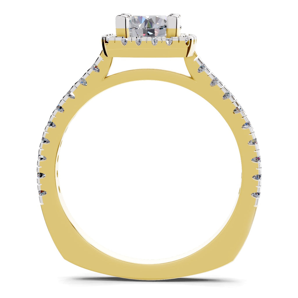 Radiant Halo Diamond Ring