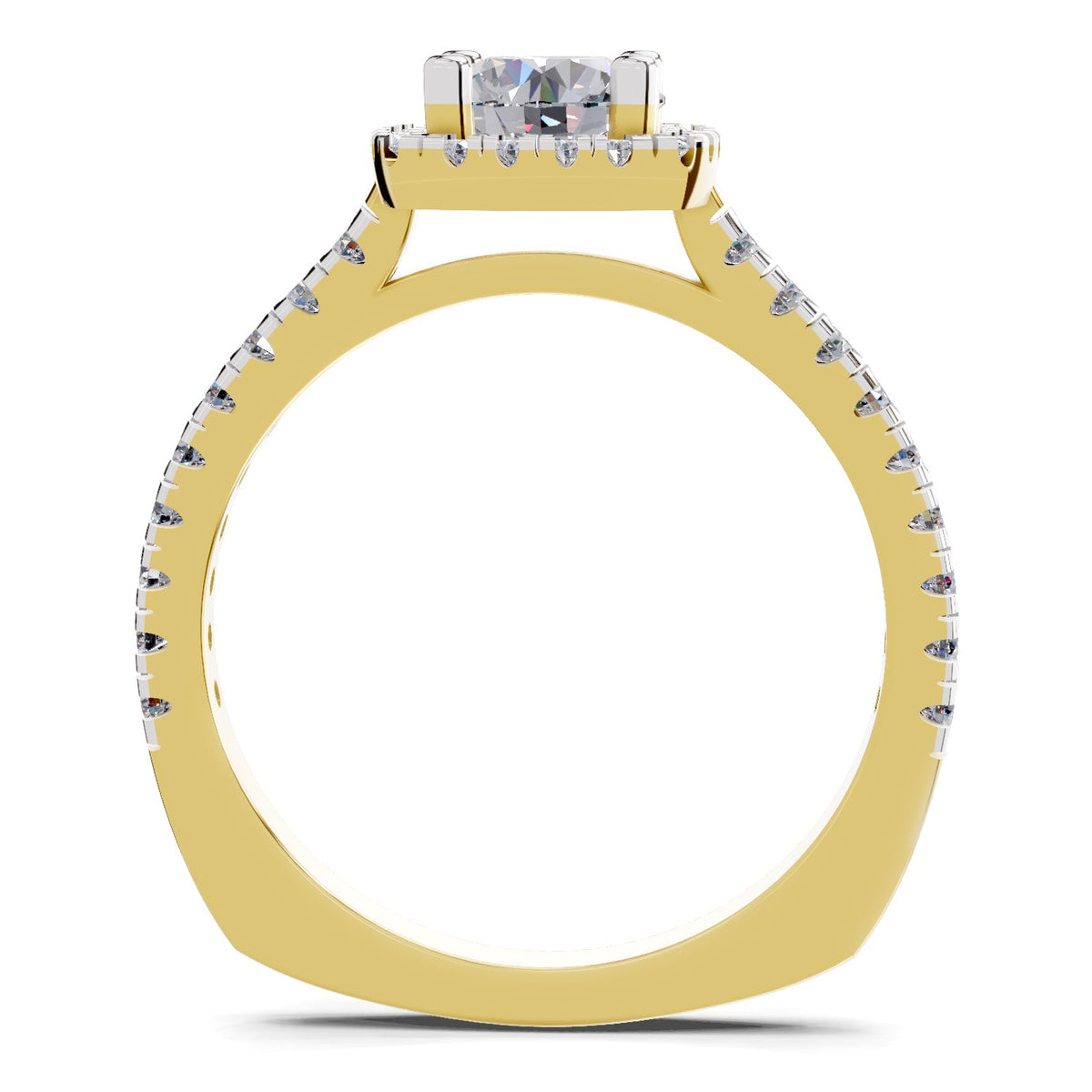 Radiant Halo Diamond Ring