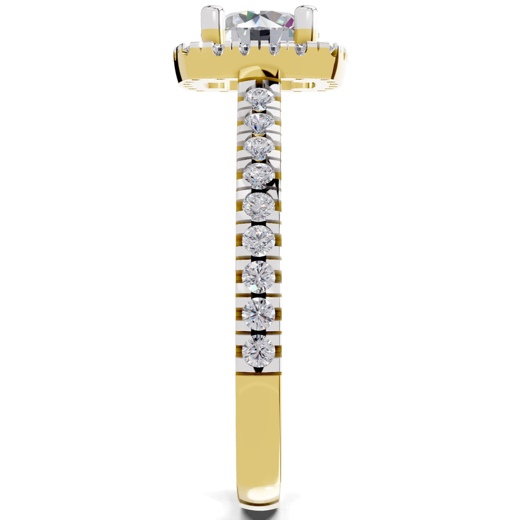Radiant Halo Diamond Ring