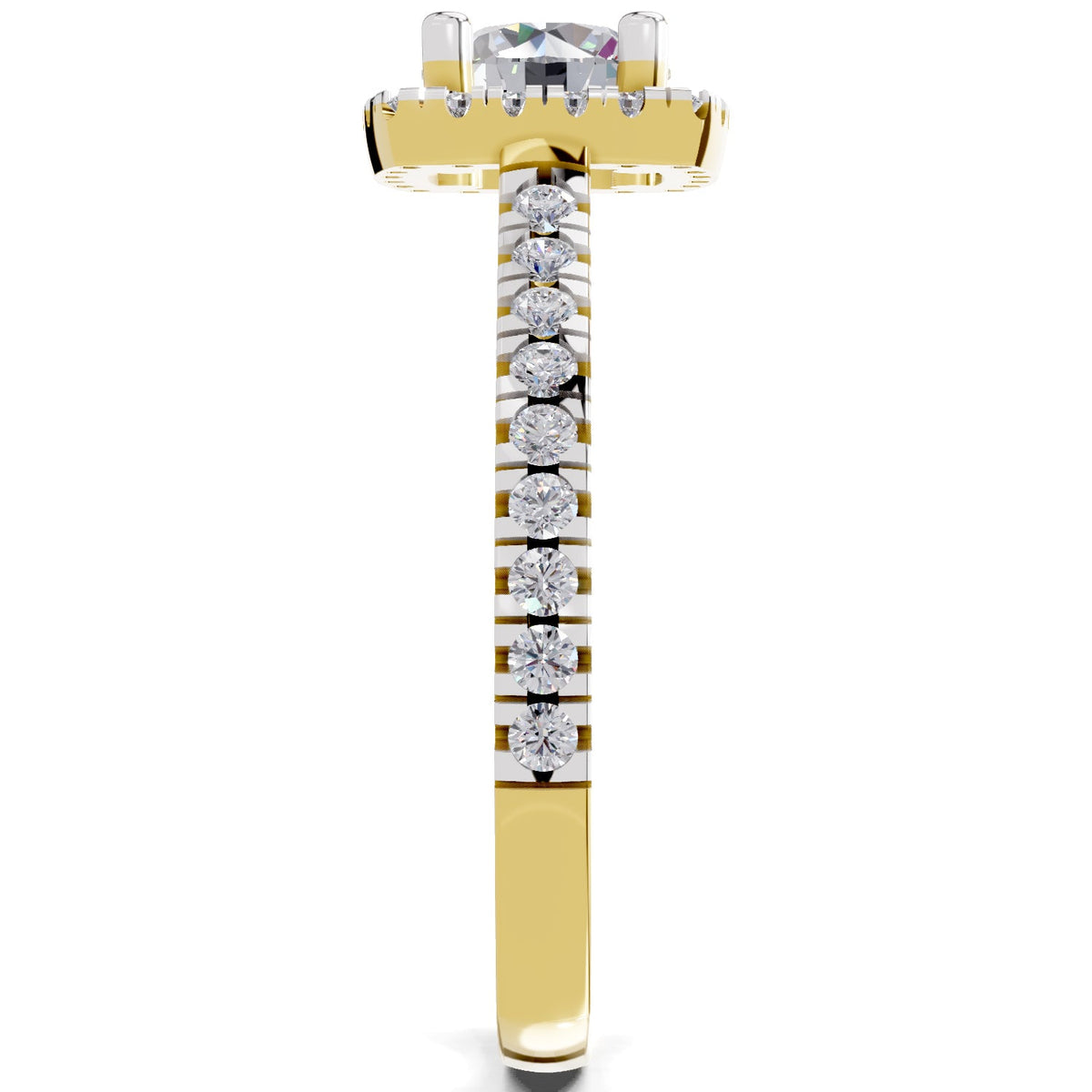 Radiant Halo Diamond Ring