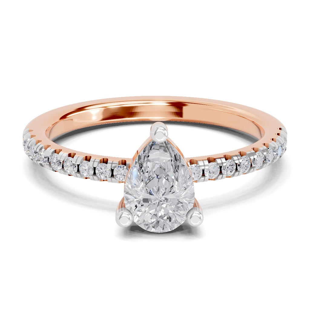 Lustrous Pear Diamond Ring