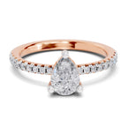 Lustrous Pear Diamond Ring