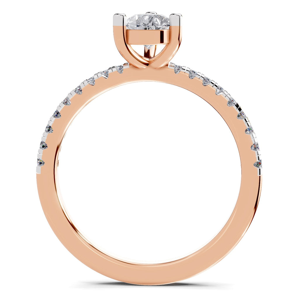 Lustrous Pear Diamond Ring