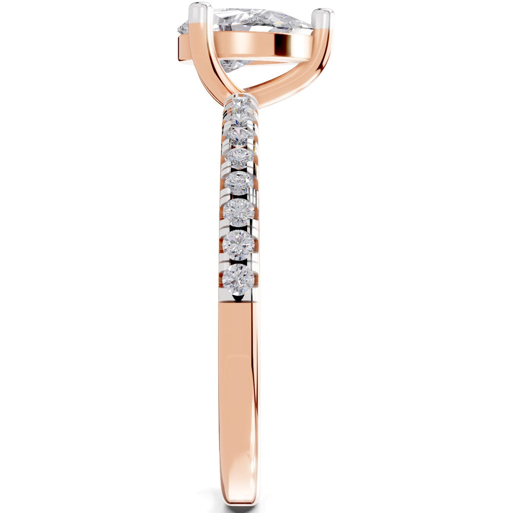 Lustrous Pear Diamond Ring