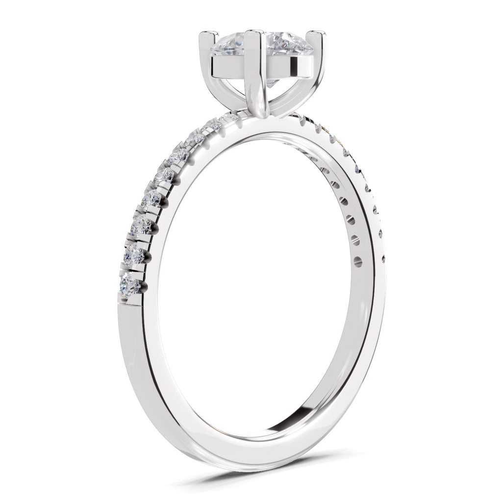 Lustrous Pear Diamond Ring