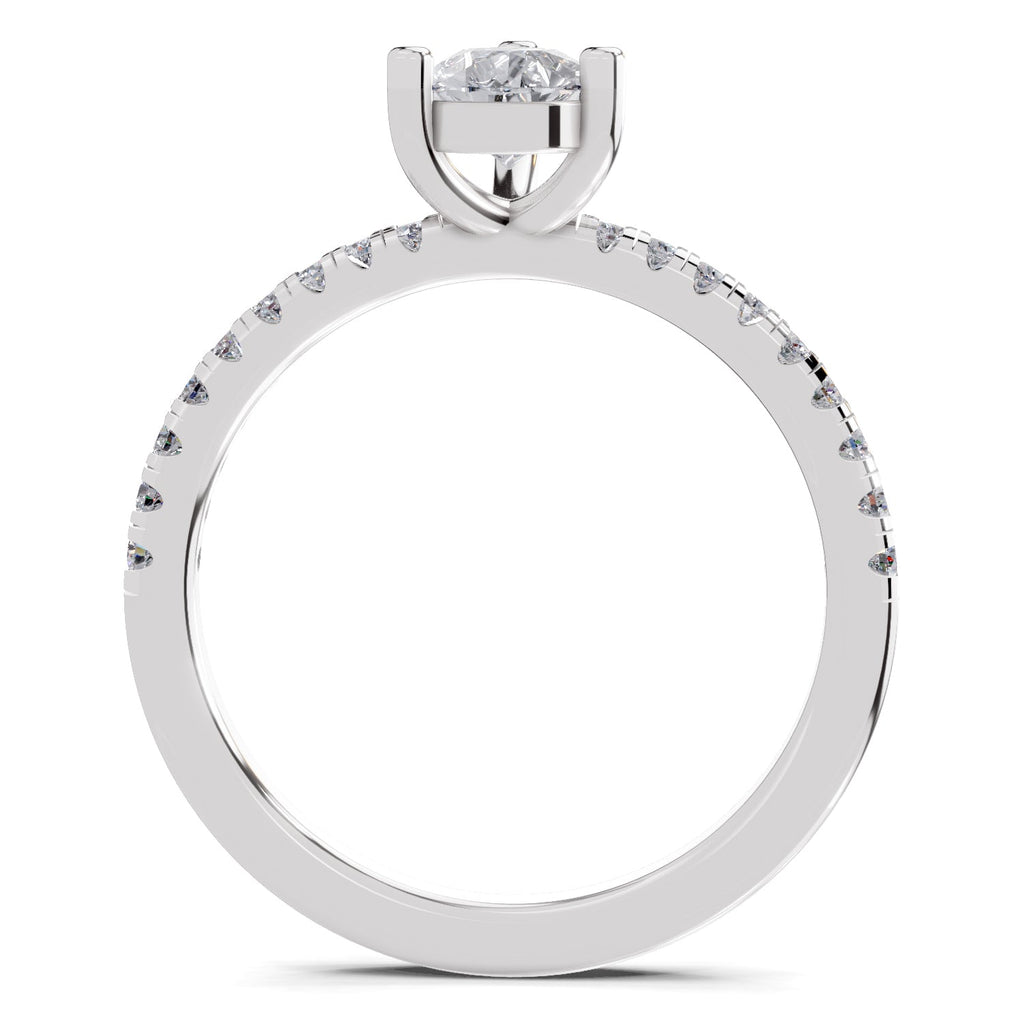 Lustrous Pear Diamond Ring