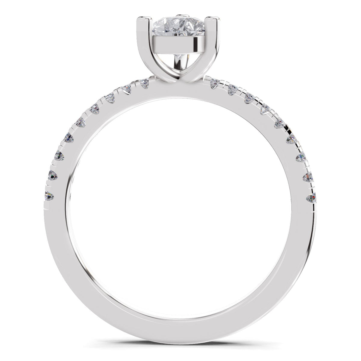Lustrous Pear Diamond Ring