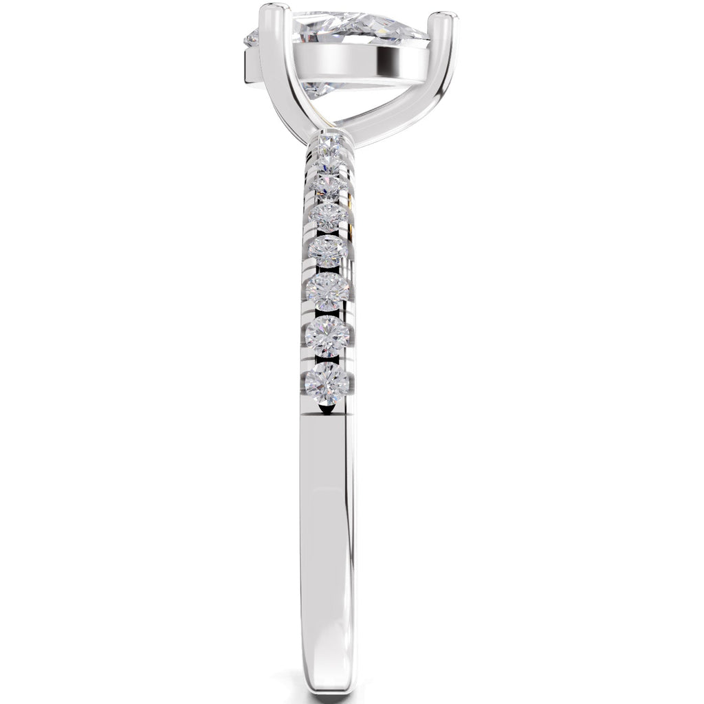 Lustrous Pear Diamond Ring