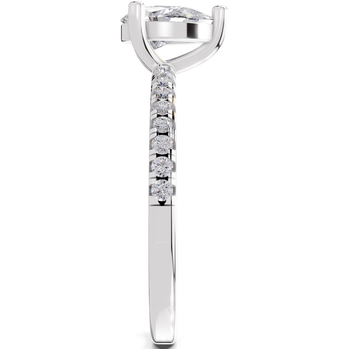 Lustrous Pear Diamond Ring